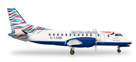 Saab 340 Aircraft British Airways " Waves of the City "